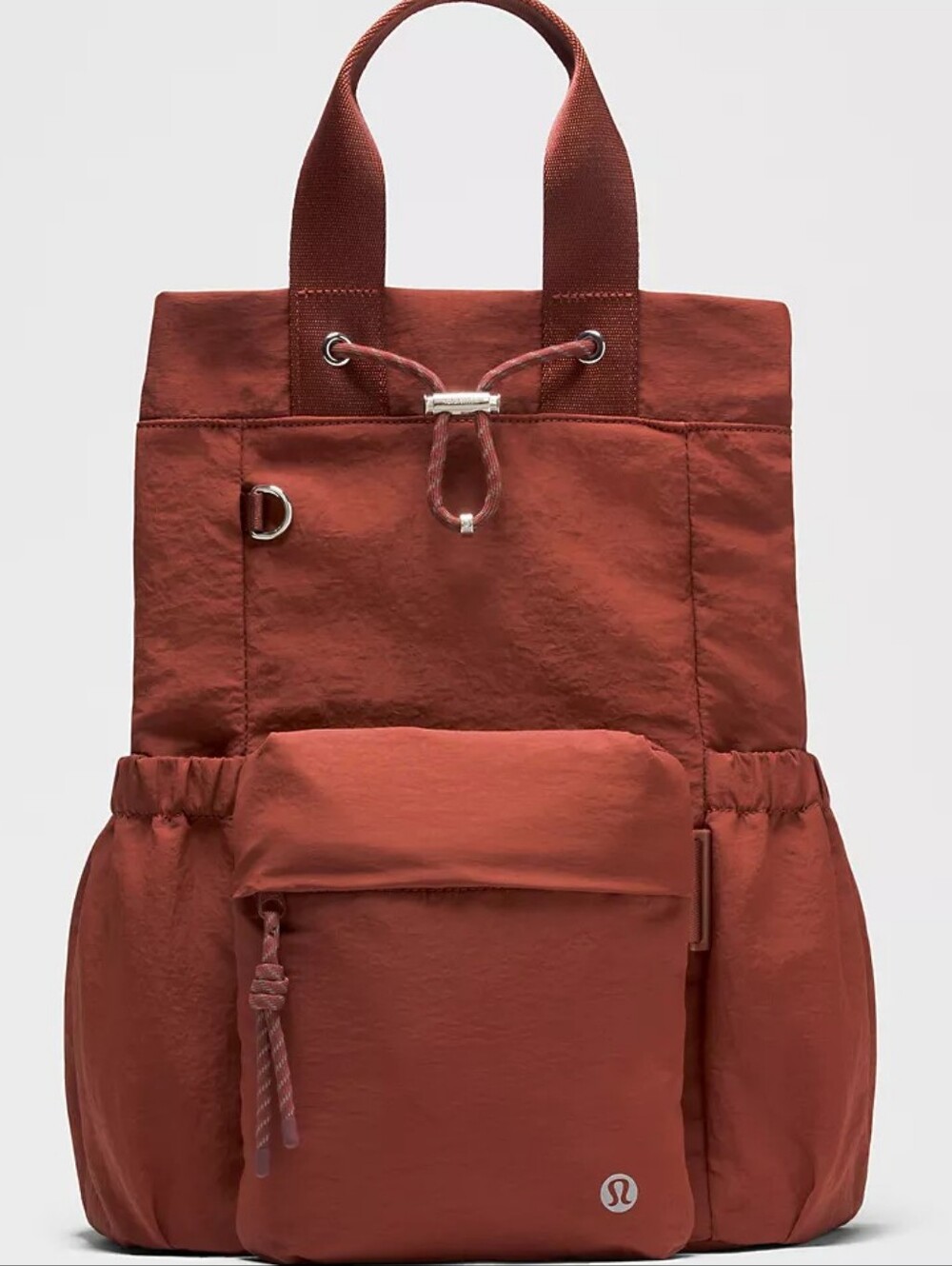 Lululemon 2 In 1 Large 15.5L Drawstring Bucket Bag Cranberry Charm - 16" Laptop
